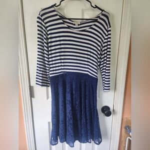 Charming Charlie, Medium, Womens, Junior/Teen, Blue, Lace, Dress